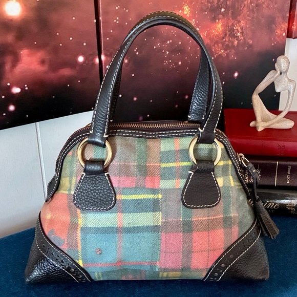 Dooney & Bourke Plaid Satchel - Picture 2 of 11